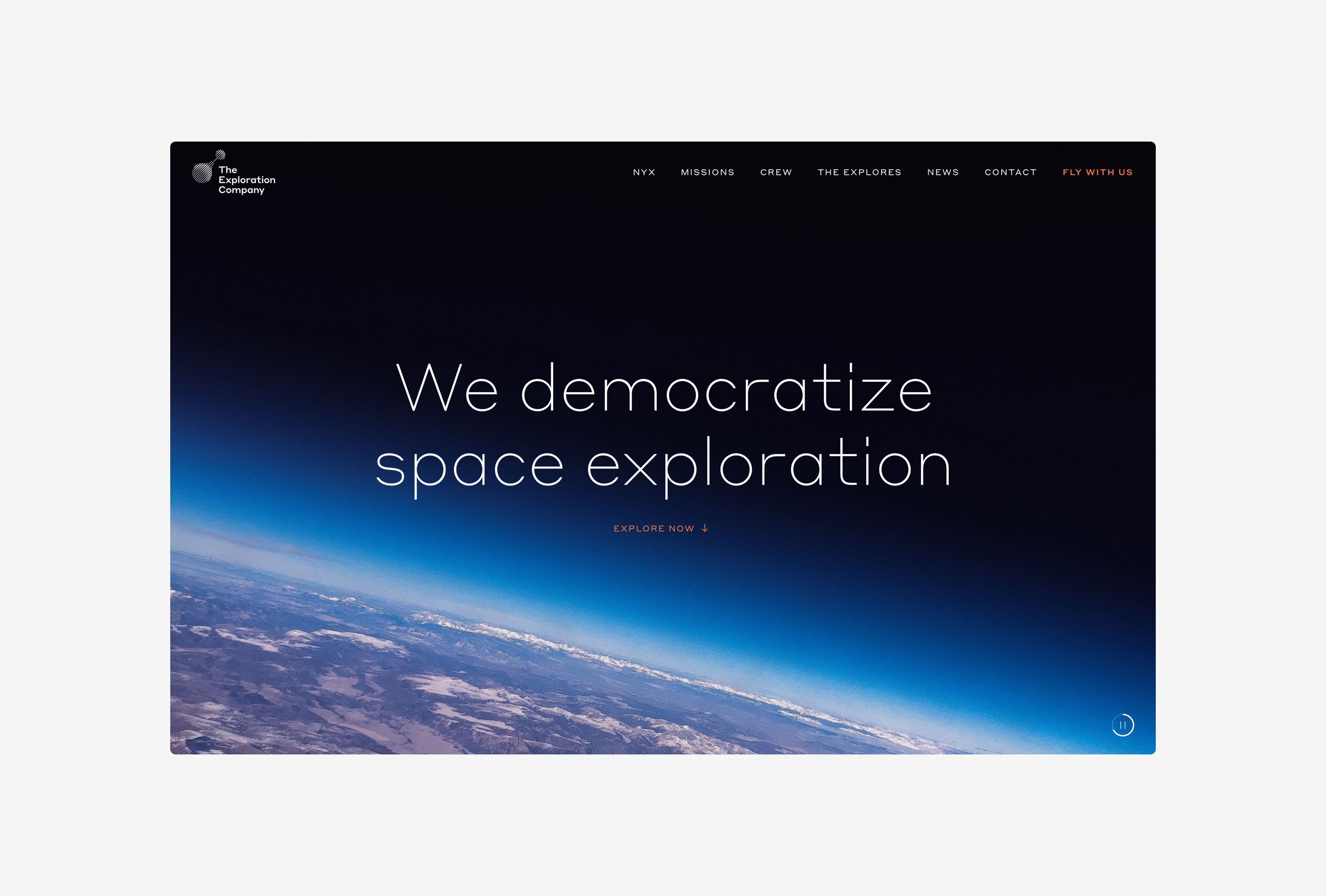 the exploration company website homepage